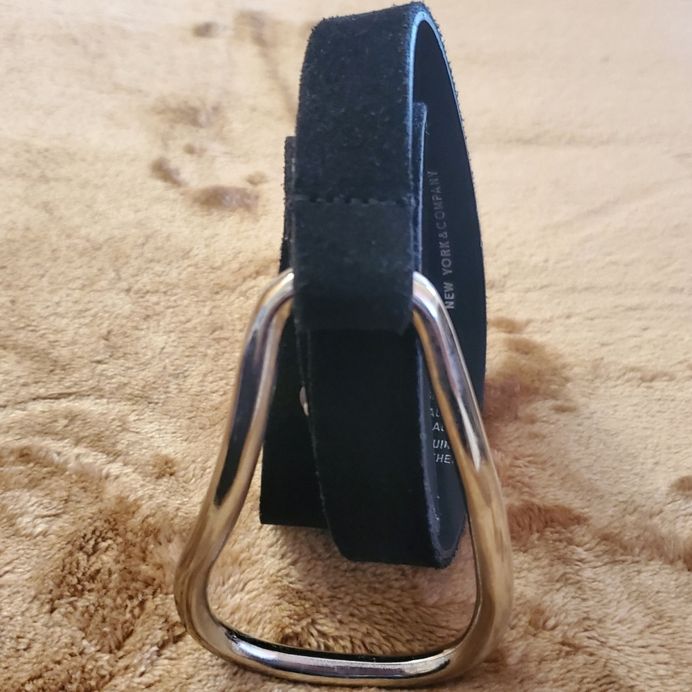 Black Suede Rodeo Boho Genuine Leather Belt Medium Made In Italy - Picture 11 of 13